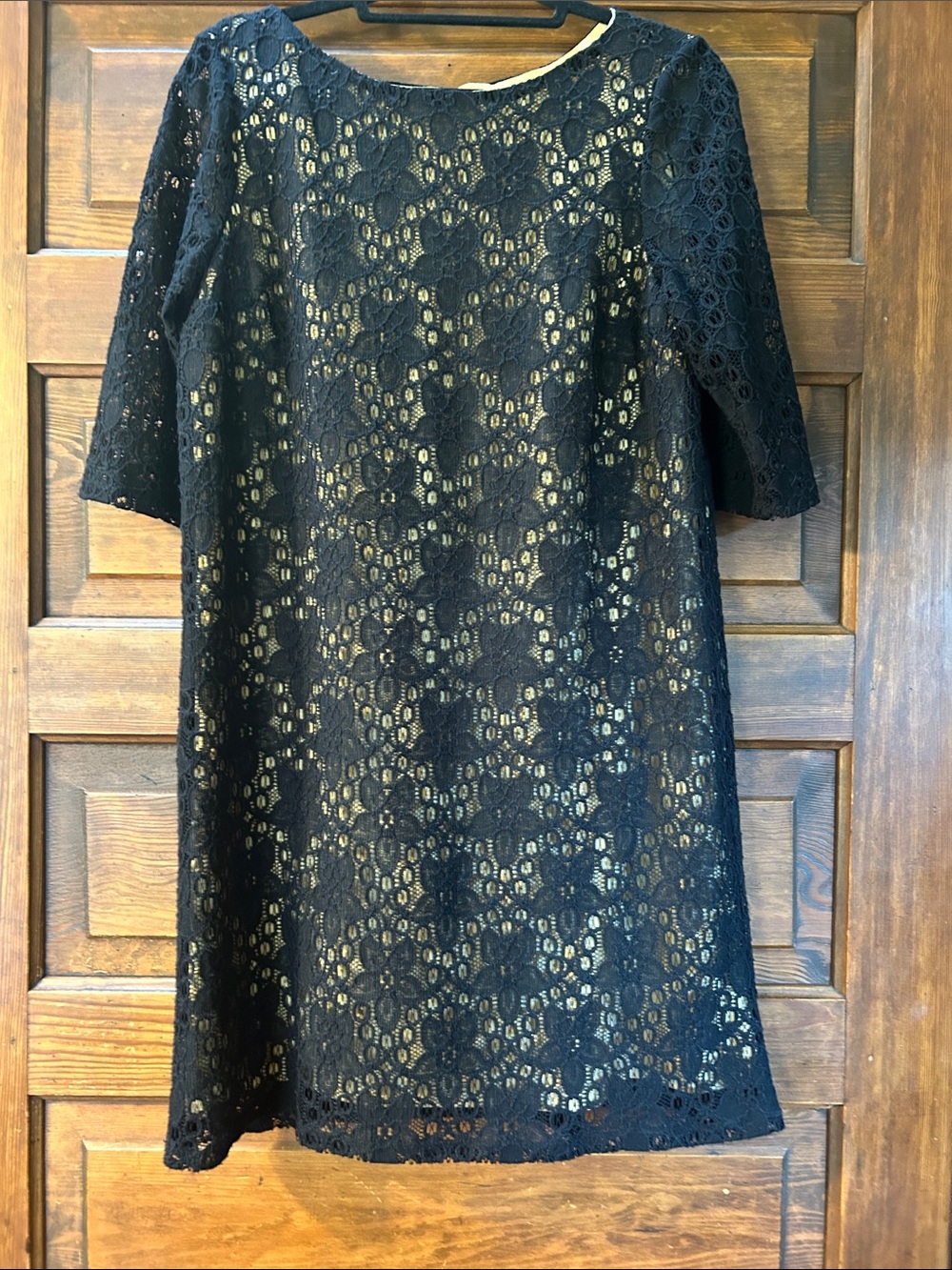 Signature by Sangria Black Lace Floral Midi Dress